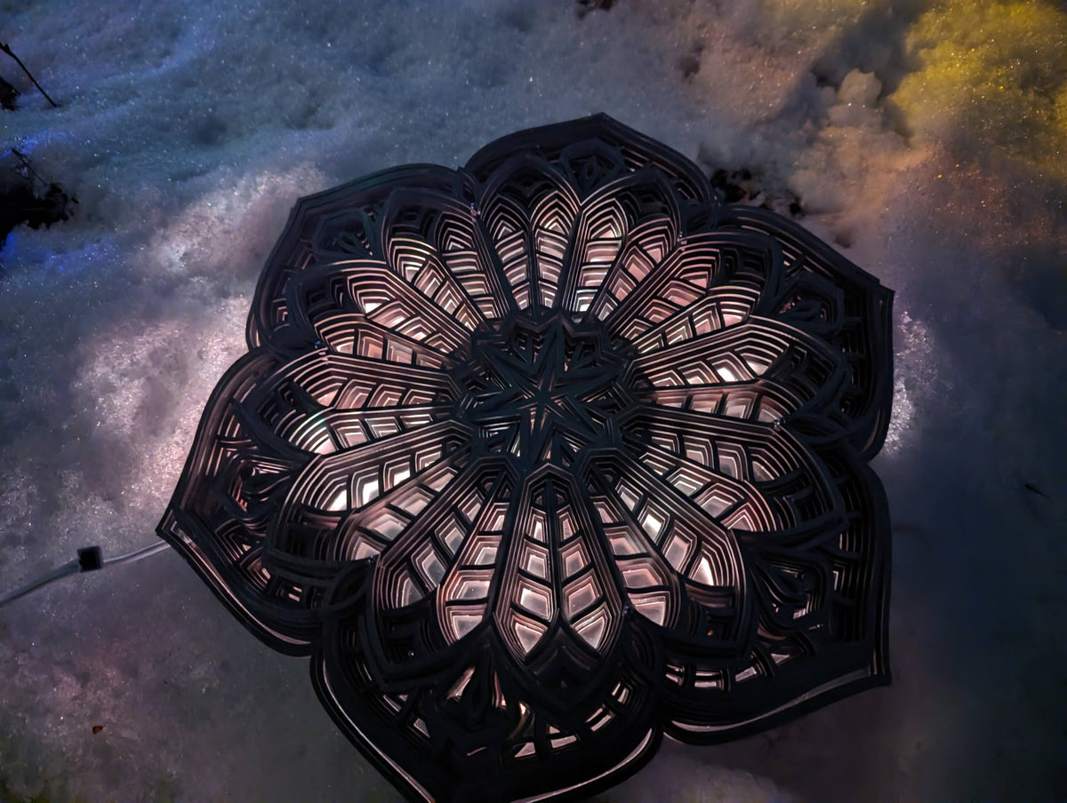 Laser Cut Mandala Layered Art - RGB and Burner Options