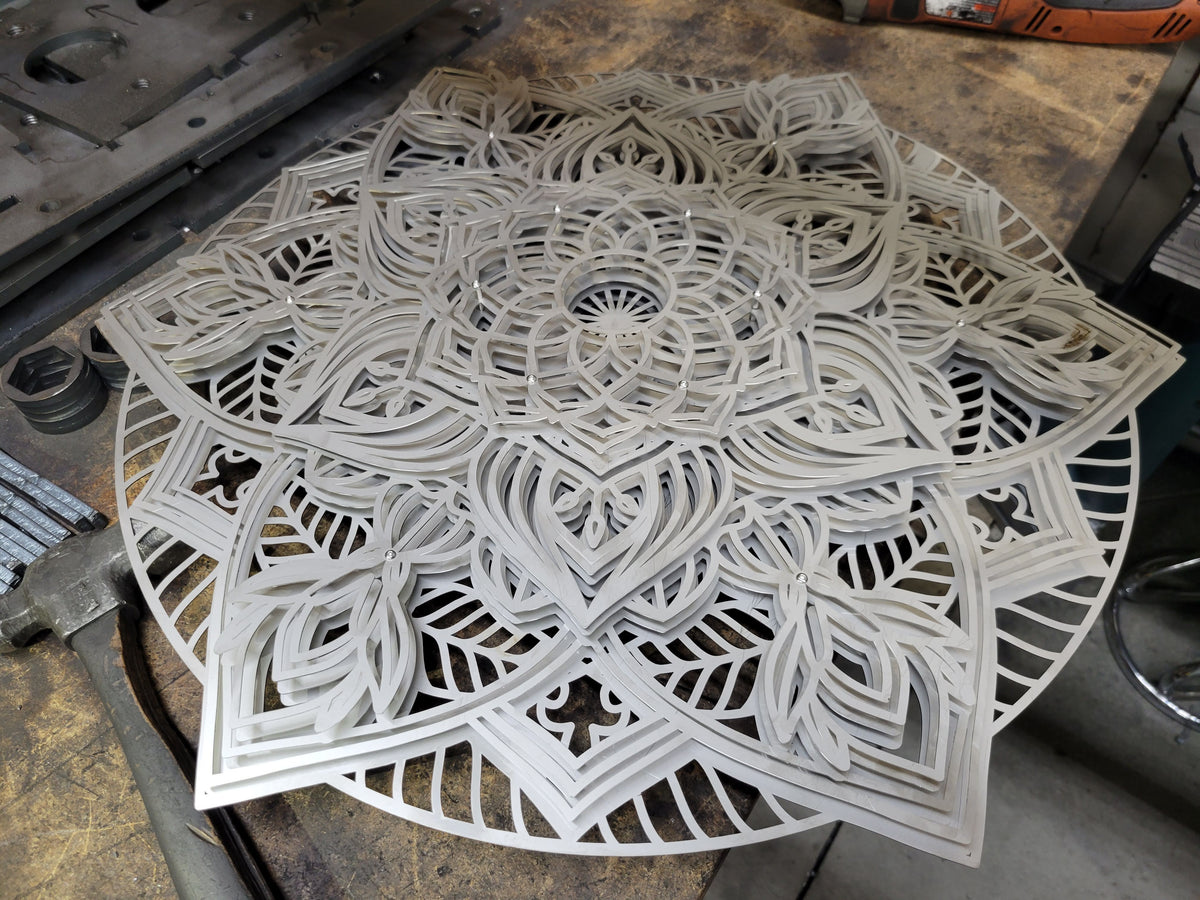 Laser Cut Mandala Layered Art - RGB and Burner Options